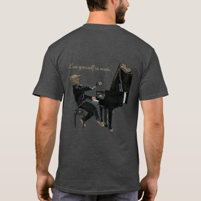 Hyena Piano Music Player Fantasy Shirt (Rückseite)