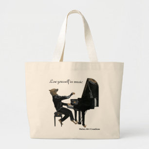 Hyena Piano Music Player Imaginaire Sacs fourre-to