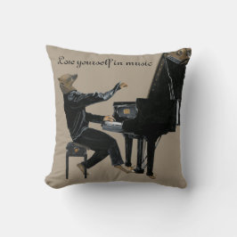 Hyena Piano Musik Pianist Fantasy Art Throw Kissen