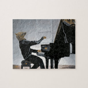 Hyena Piano Musik Player Fantasy Art Kleines Puzzl