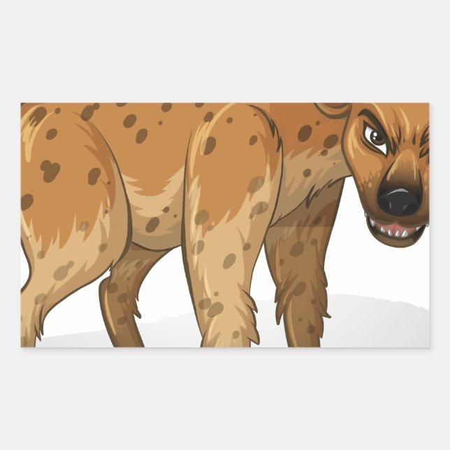 Hyena Rechteckiger Aufkleber (Vorderseite)