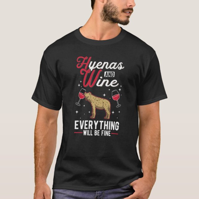 Hyena und Wine Aardwolf Gepunktet Hyena T-Shirt (Vorderseite)