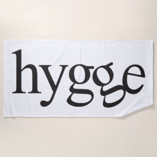 Hyge Black and White Beach Handtuch