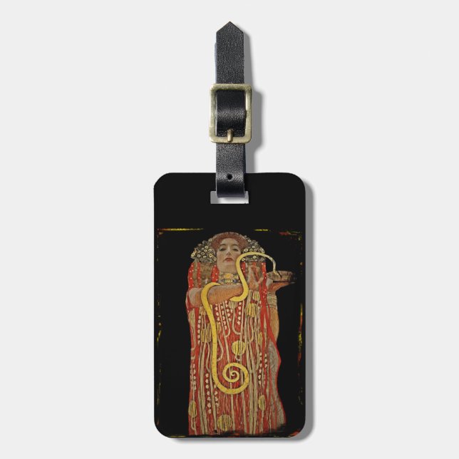 Hygeia mit Schlange in ihren Händen Gepäckanhänger (Vorderseite vertikal)