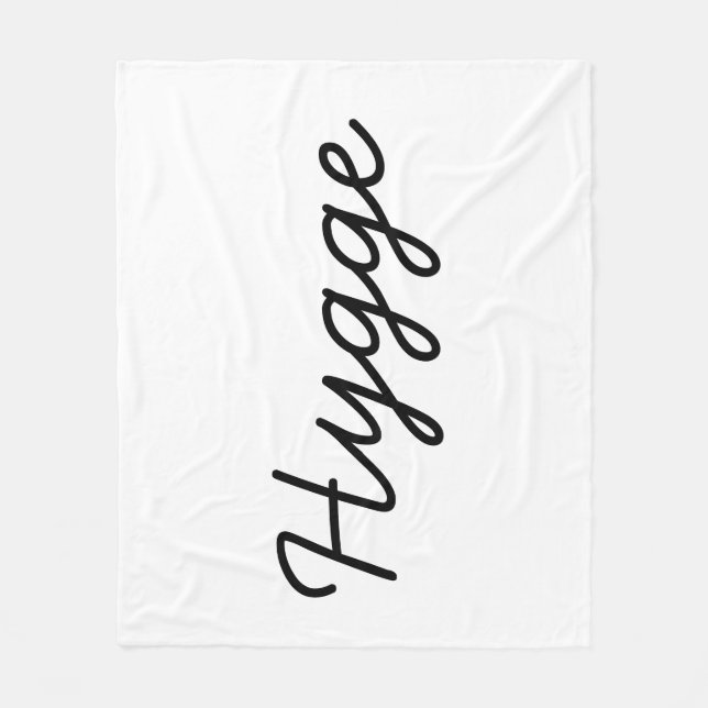 Hygge Black Elegant Fleecedecke (Vorderseite)