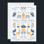 Hygge Blue | Gelbe einzigartige warme Winterwische Feiertagskarte<br><div class="desc">Dieses einzigartige "Warm Winter Wishings"-Design ist perfekt für Ihre Winterurlaub-Grußfreuden geeignet und bietet eine große Auswahl an Grafiken in hellbrauner Form,  die in einem einzigartigen,  gemütlichen und fröhlichen Muster angeordnet sind. Composite Design von Holiday Hearts Designs.</div>
