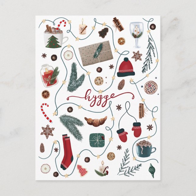Hygge Christmas Collection Postkarte (Vorderseite)