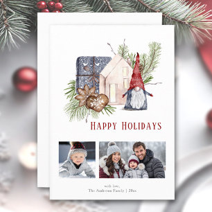 Hygge Christmas Gnome Nordic Holidays Carte photo