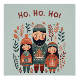 Hygge Christmas Scandinavian Cozy Family Poster
