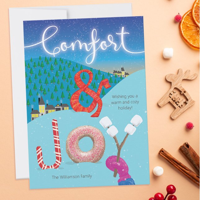 Hygge Comfort und Freude Illustrierte Leckereien Karte (Von Creator hochgeladen)