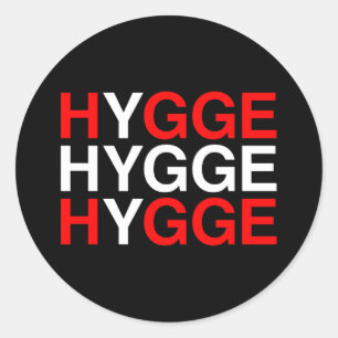 HYGGE Dänische Flagge Runder Aufkleber