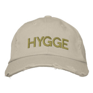 Hygge Danish Coziness Typografie bestickt Bestickte Kappe