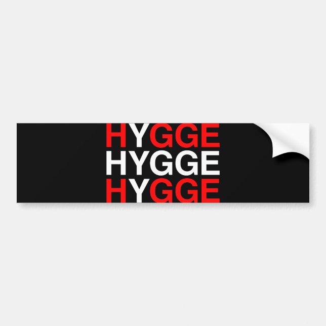 HYGGE Danish Flag Autoaufkleber (Vorne)