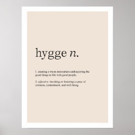 Hygge Definition Art Print Poster