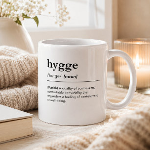 Hygge-Definition skandinavische gemütliche Jahresz Kaffeetasse