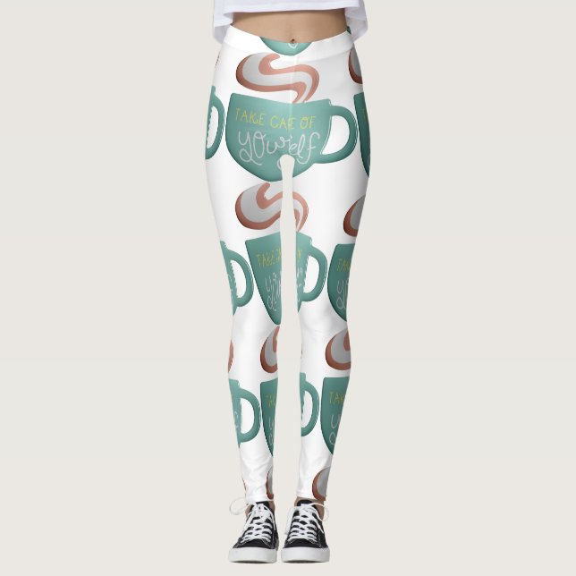 Hygge Drink Self-Care Thunder_Cove Leggings (Vorderseite)
