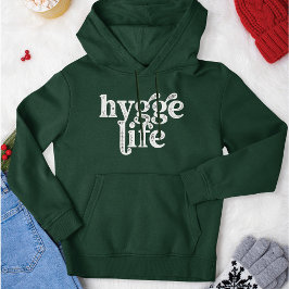Hygge Life Cosy Danish Zitat Nordic Typografy Dk Hoodie