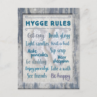 Hygge Regeln Postkarte