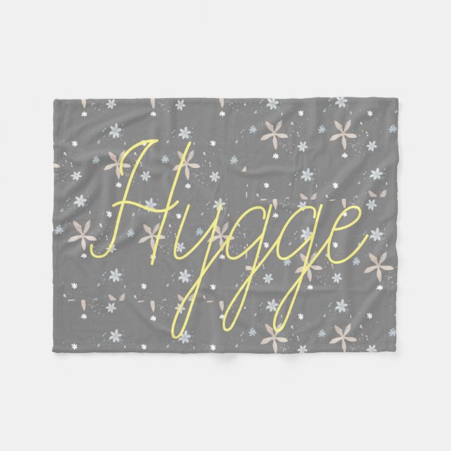 Hygge Snow Blume Fleecedecke (Vorderseite (Horizontal))