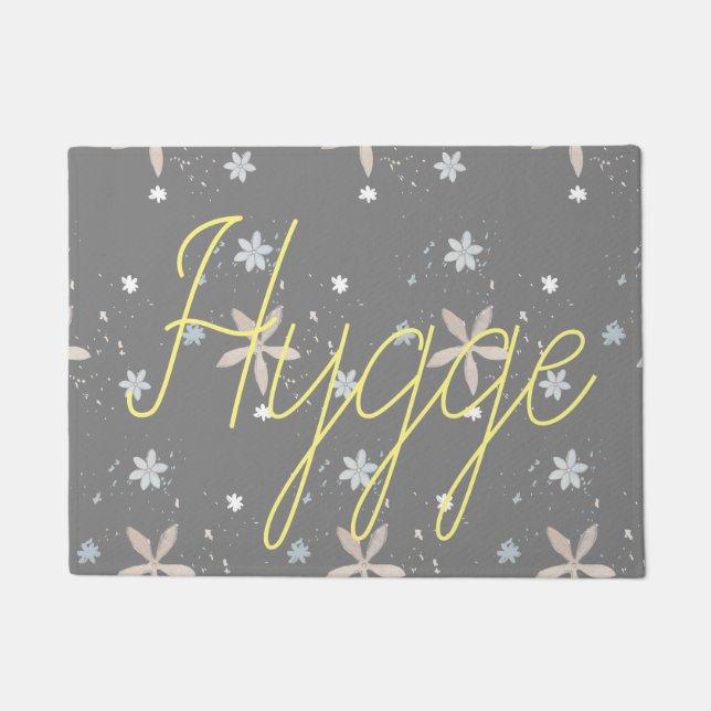 Hygge Snow Blume Fußmatte (Vorderseite)