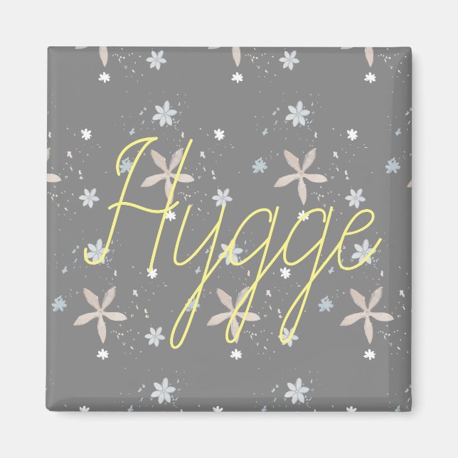 Hygge Snow Blume Magnet (Vorne)