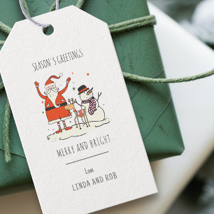 Hygge Weihnachtsmann Frohe Weihnachten Geschenk-An Geschenkanhänger
