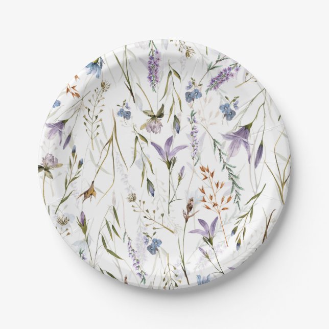 Hygge Wildblumen Meadow Pappteller (Vorderseite)
