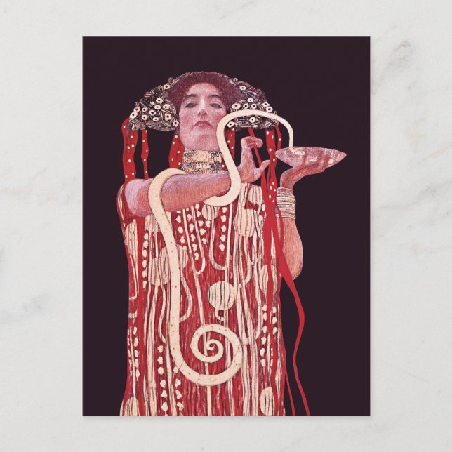 Hygieia von Gustav Klimt Postkarte (Vorderseite)