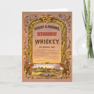 Hygienischer Whiskey: 1860 - Grußkarte Karte