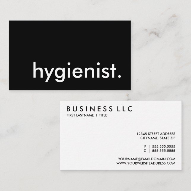 Hygienist. Visitenkarte (Vorne/Hinten)