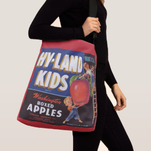 Hyland Kids Washington Apples-Label aus den 1950er Tragetaschen Mit Langen Trägern
