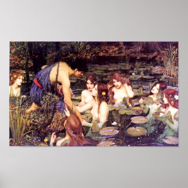Hylas und die Nymphen Poster (Vorne)