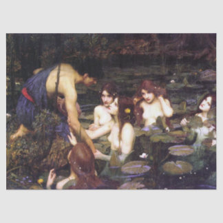 Hylas und die Nymphen von J W Waterhouse Decoupage Seidenpapier