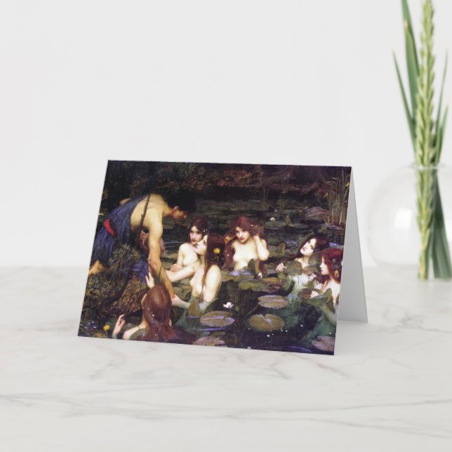 Hylas und die Nymphen von John William Waterhouse Dankeskarte (Vorderseite)