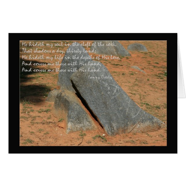 Hymne de Fannie Crosby Il cache mon âme (Devant horizontal)