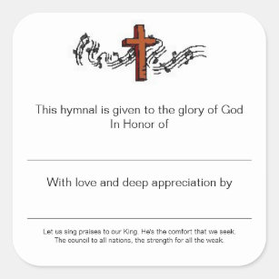 Hymnus-Teller zu Ehren Quadratischer Aufkleber