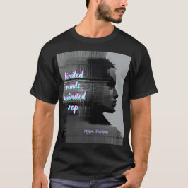 Hype Black Unisex T-Shirt Drop Glitch-Effekt