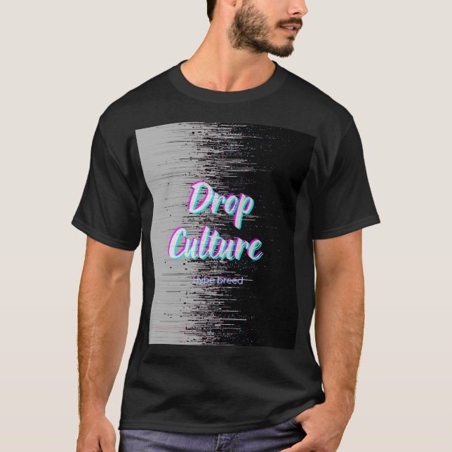 Hype Streetwear Unisex Black T-shirt Drop (Vorderseite)