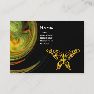 HYPER BUTTERFLY - orange-grün, schwarz gelb Visitenkarte