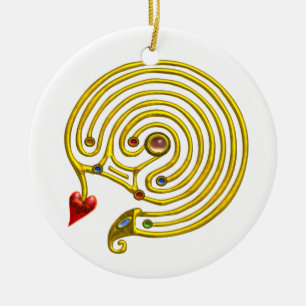 HYPER LABYRINTH weiß Keramikornament