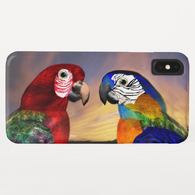 HYPER PARROS /RED UND BLAUE ARA Case-Mate iPhone HÜLLE (Rückseite (Horizontal))