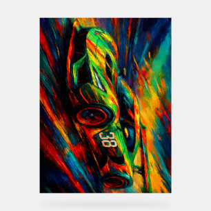 hyper-stilisiertes Rennfahrzeug Acrylschild