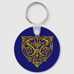 HYPER VALENTIN/ GOLD CELTIC KNOT HERZ SCHLÜSSELANHÄNGER