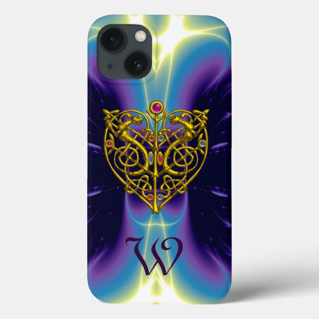 HYPER VALENTINE MONOGRAMM Pink Fuchsia Lila Case-Mate iPhone Hülle (Rückseite)