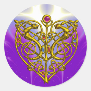 HYPER VALENTINE Pink Fuchsia Lila Runder Aufkleber