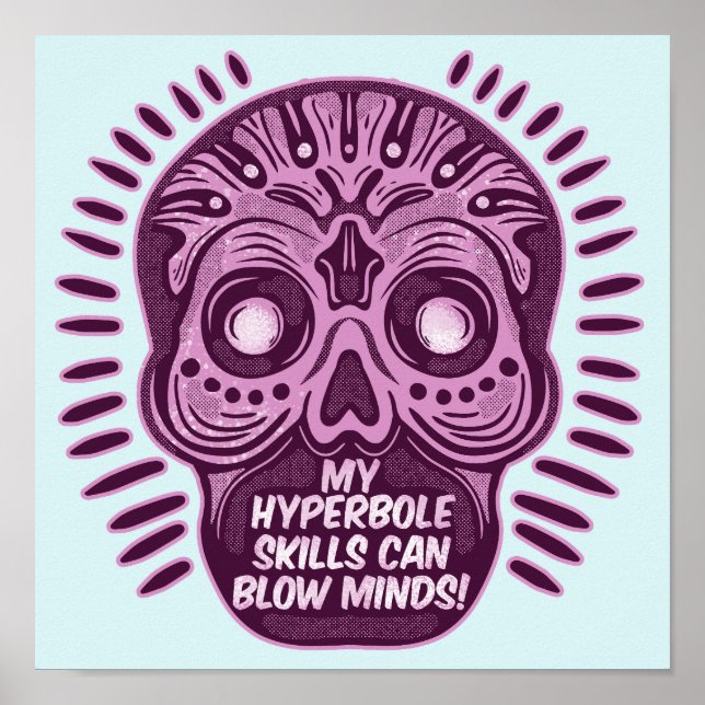 Hyperbole Funny ENGLISH SPRACHE Poster (Vorne)