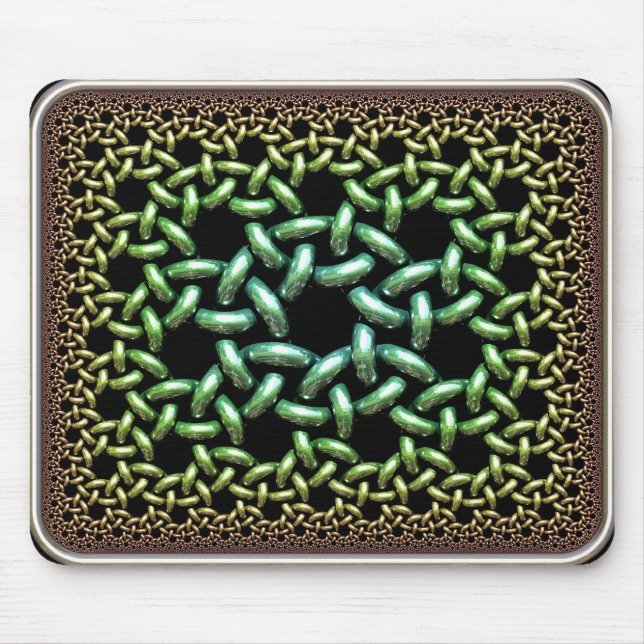Hyperbolische verbundene Ringe Mousepad (Vorne)
