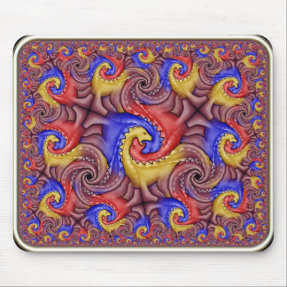 Hyperbolischer DinosaurierTessellation Mousepad