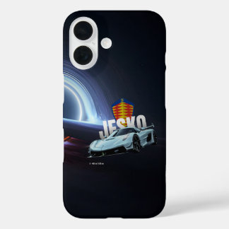Hypercar in the Void – Surreal Supercar & Black Ho iPhone 16 Hülle