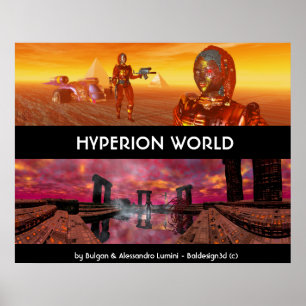 HYPERION WELT SCIENCE FICTION Sci-Fi Poster